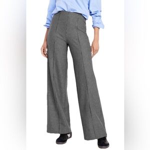 Old Navy High Rise Pixie Wide Leg Pants Black White Houndstooth